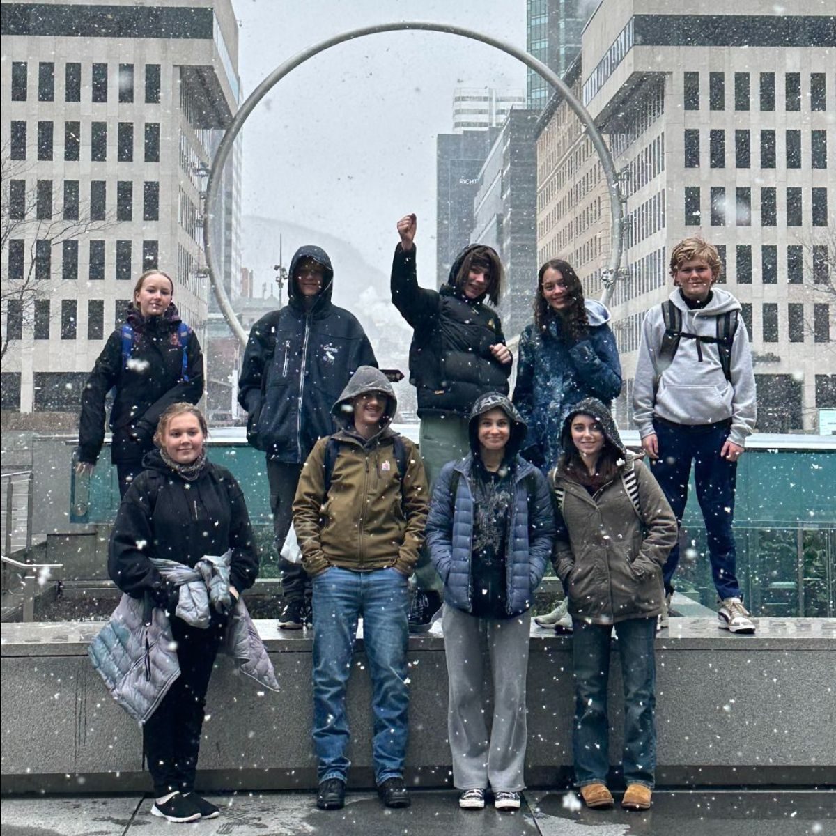 Eighth graders exploring the city of Montreal